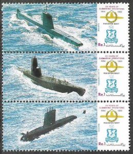 Pakistan 707a-c Mint SC:$4.25