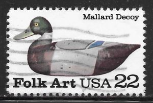 USA 2139: 22c Mallard Decoy, used, VF