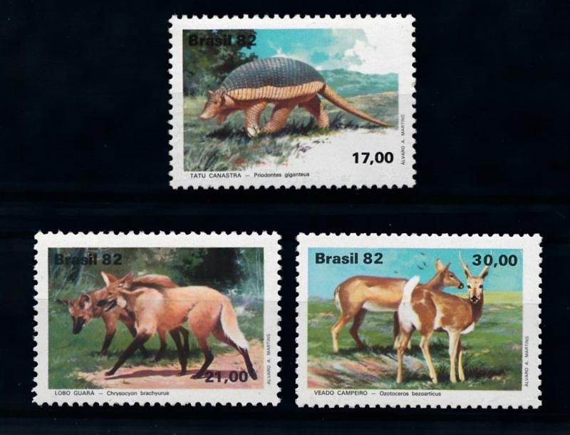 [79064] Brazil 1982 Wild Life Armadillo Wolf  MNH