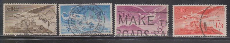 IRELAND - Scott C1-3, C6 - Airmail Issues - C2 Has Crease At Left Side