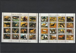 Umm Al Qiwain Different Animals Koala Panda Etc Stamps Sheets Ref 24875