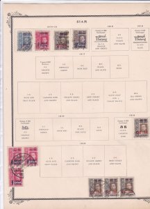 siam used stamps on album page   ref r9080