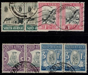 SOUTH AFRICA GV SG50-53, 1933-36 Voortrekker memorial set, USED. Cat £23.