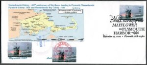 Scott #5524- FDC-Wally Jr Cachet #3 -Mayflower in Plymouth Harbor -3 Postmarks