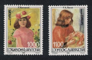 Yugoslavia Paintings 20th Joy of Europe Meeting 2v 1988 MNH SG#2486-2487