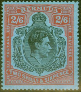 Bermuda 1938 2s6d Black & Red-Grey Blue SG117 Fine MNH