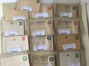 King George V collection of 13 mint stationery & registered envelopes  A11378