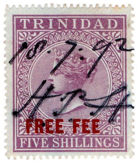 (I.B) Trinidad & Tobago Revenue : Free Fee 5/-