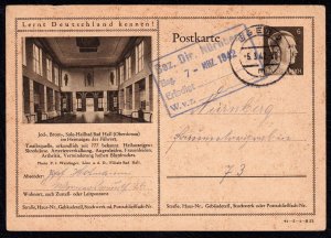 Nazi Germany (Third Reich) 1942 Towns - Oberdonau Postal Stationary Card Used