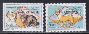 Mauritania # 693-693A, Cats & Dog, Mint NH, 1/2 Cat.