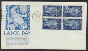 US 1082 Labor Day B/4 Anderson U/A FDC