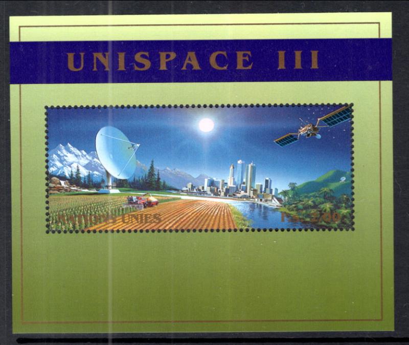 UN Geneva 342 Space Souvenir Sheet MNH VF