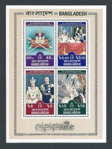 Bangladesh #148a NH Queen Elizabeth Coronation Anniv. SS