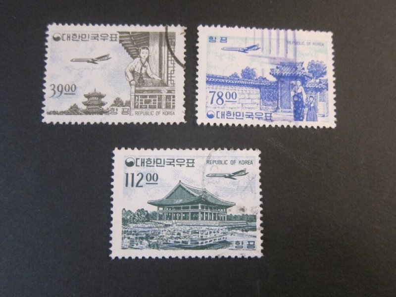 Korea 1964 Sc C36,37,O38 FU