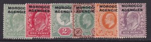 Morocco Agencies, Scott 201-206 (SG 31-36), MLH
