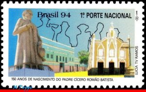 2466 BRAZIL 1994 FATHER CICERO ROMAO BATISTA, CHURCHES, MI# 2575 RHM C-1887, MNH