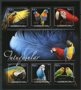 AZERBAIJAN  2018 PARROTS SHEET MINT NEVER HINGED