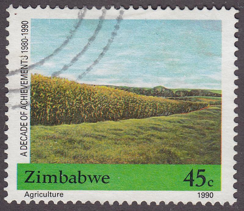 Zimbabwe 605 USED 1990 A Decade Of Achievments