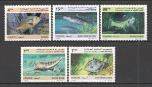 B0929 1986-87 Mauritania Fauna Fish & Marine Life ! 2Set Mnh