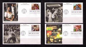 US Sc# 2767 - 2770 Set4x FDC Porgy & Bess Mystic Cachets