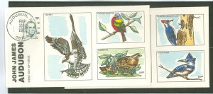 US 1863 Fred Collins handpainted FDC - 2 varieties  - birds