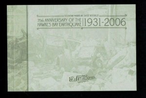 New Zealand: 2006, Hawkes By Earthquake  Booklet containing 7 M/sheets, MNH