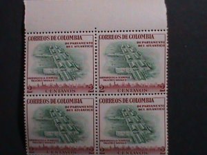 COMUMBIA-1956 SC#644 DOCKS-ATLANTICO MNH BLOCK VF  WE SHIP TO WORLDWIDE.