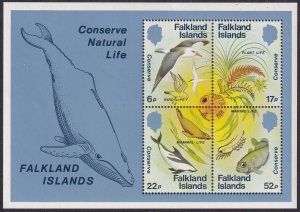 Sc# 415a Falkland Islands 1984 Wildlife Conservation S/S  MNH CV $7.00