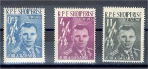 ALBANIA, GAGARIN 1962, MINT NEVER HINGED SET