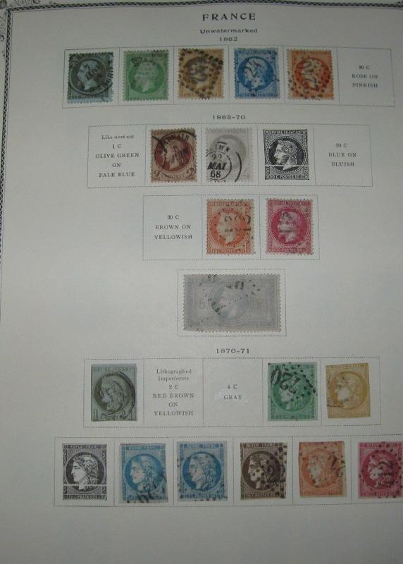 FRANCE COLLECTION 1849 – 1972 Scott Specialty album, mostly mint Scott $10,707.