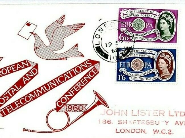 GB Illustrated Cover *European Postal and Telecommunications* 1960 CZ10