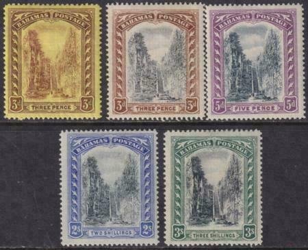 Bahamas 1917-1919 SC 58-62 Mint Set