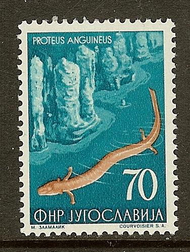 Yugoslavia, Scott #408, 70d Salamander, MLH