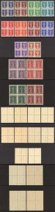 India SGO151/64 1950 Set of 14 in U/M Blocks