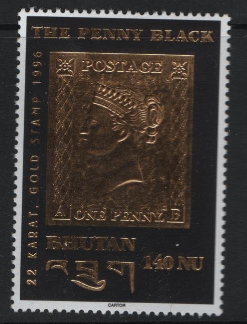 BHUTAN  1135 MNH  PENNY BLACK ISSUE 1996