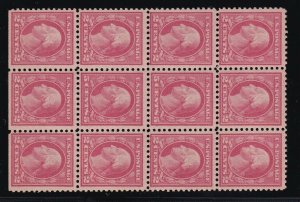 505 VF double error block of 12 ( errors NH )original gum nice color ! see pic !