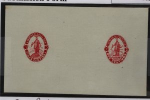 Costa Rica  1923 2c & 5c in red, proofs, wove paper