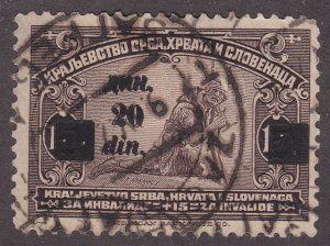 Yugoslavia 20 National Unity Double Overprint 1922