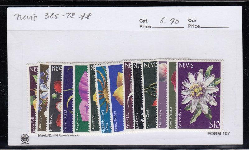 Nevis 365-78 Flowers mnh