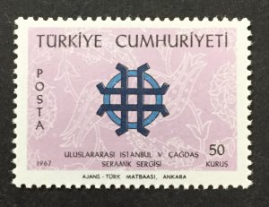 Turkey 1967 #1751, Ceramics Exhibition, MNH.