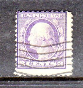 #529  3 CENT WASHINGTON  PERF.  11 OFFSET      FANCY CANCEL   USED     h