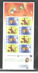 REP.CYPRUS 2002 EUROPE Bklt.#989 MNH;