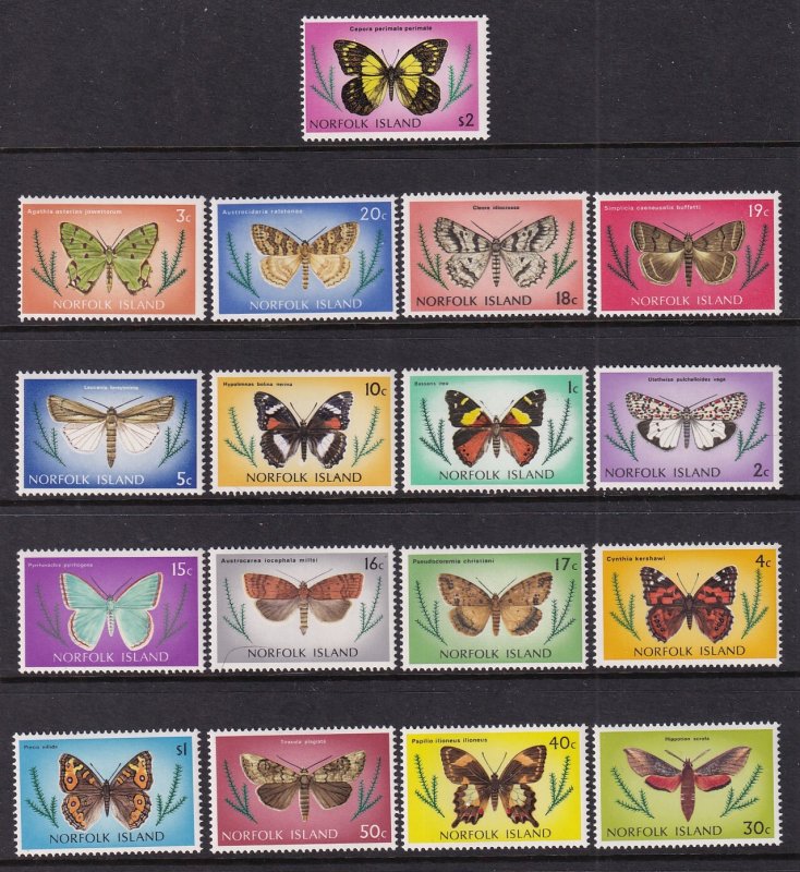 Norfolk Island 201-217 Butterflies MNH VF