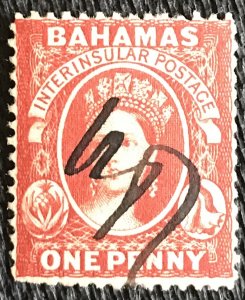 Bahamas #12 Used Single SP Queen Victoria SCV $57.50 L21