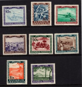 Indonesia C19 - C26 - . Airmails. MH. OG.   #02 INDOc19s8