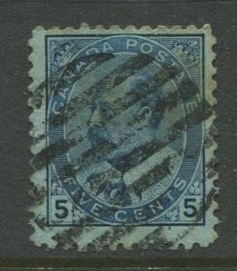 Canada - Scott 91 - KEVII Definitive Issue - 1903 - Used - Single 5c Stamp