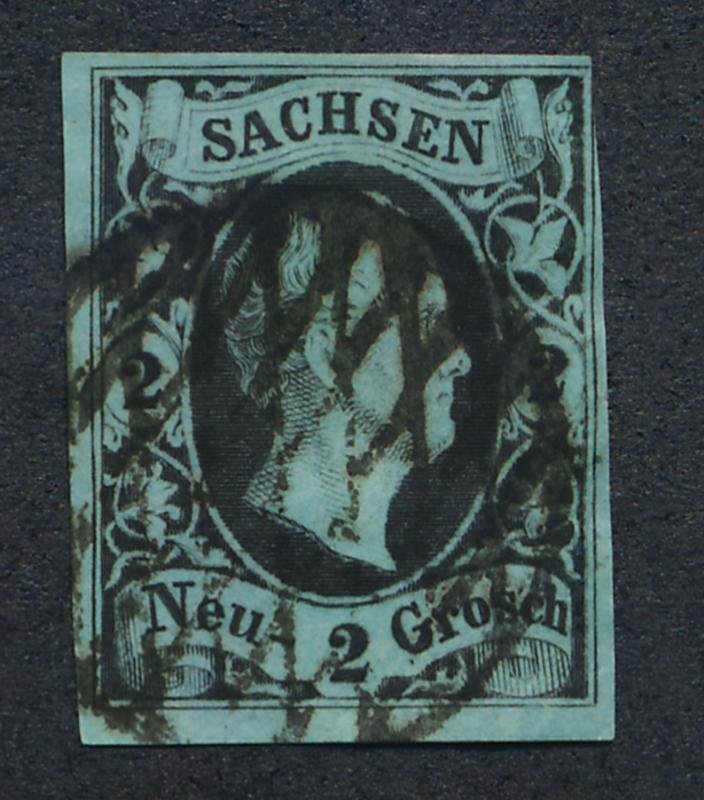 SAXONY GERMAN STATES 6 USED VF 2 GR.