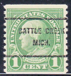 Precancel - Battle Creek, MI PSS 599-61 - Bureau Issue