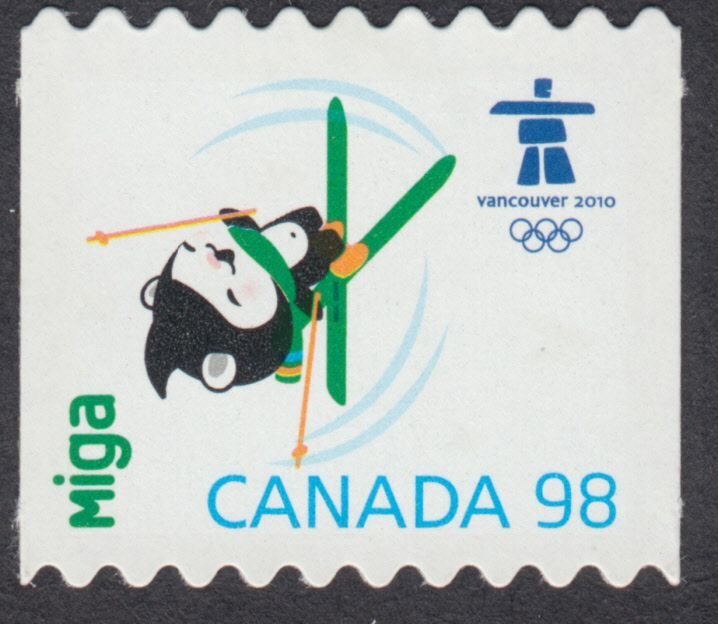 Canada - #2308ii Olympic Mascot Definitive Coil, Die Cut From Quarterly Pack-MNH