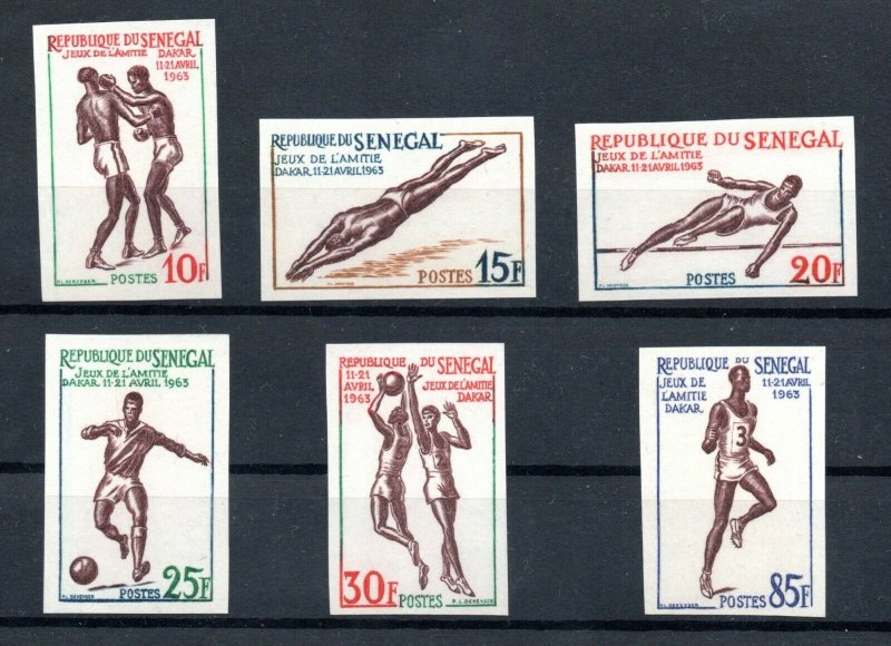 1963 - Senegal- Sports Games, Dakar- Friendship games- Imperforated Set 6v.MNH** 